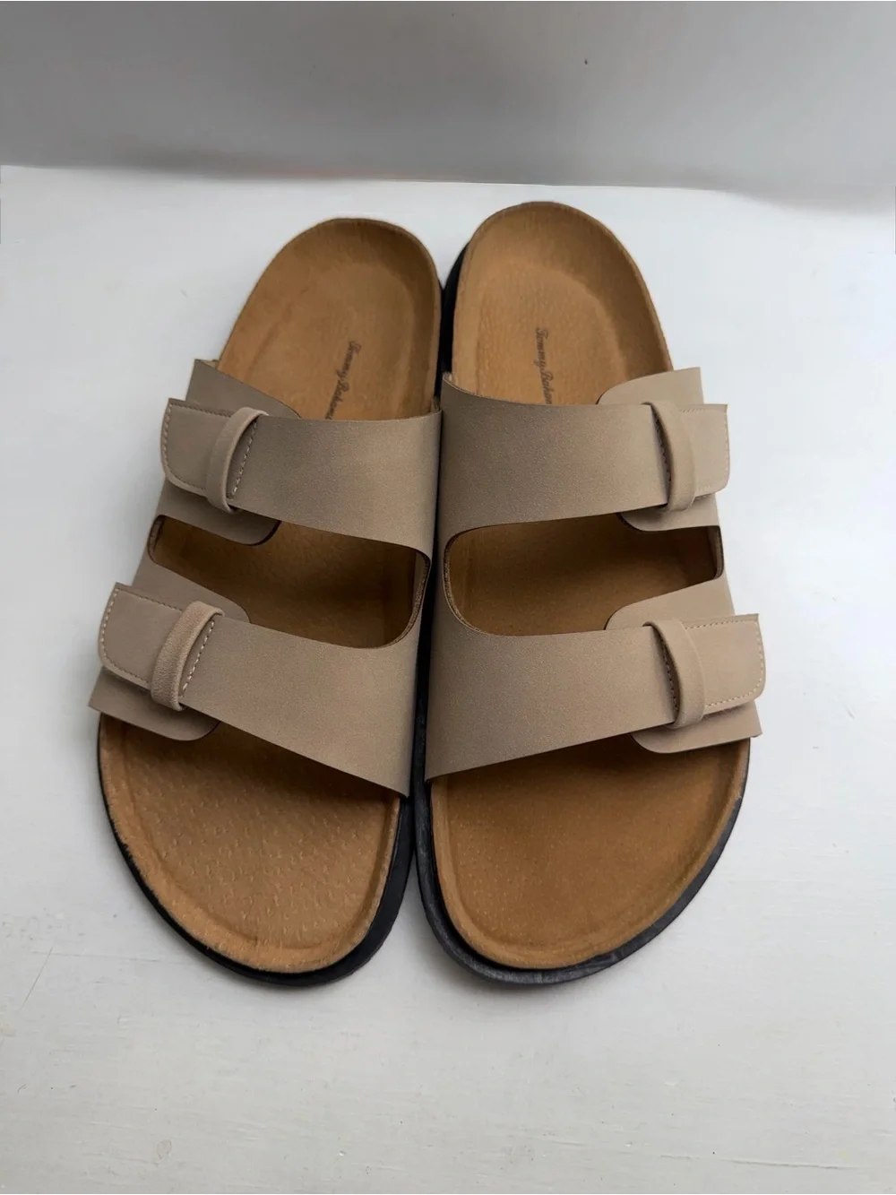 Tommy Bahama Comfort Slide Sandals Beige US 10 NWOT